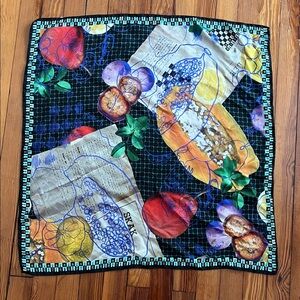 Henrik Vibskov "Dark Kitchen Table" Print 100% Silk Scarf - Made in Italy